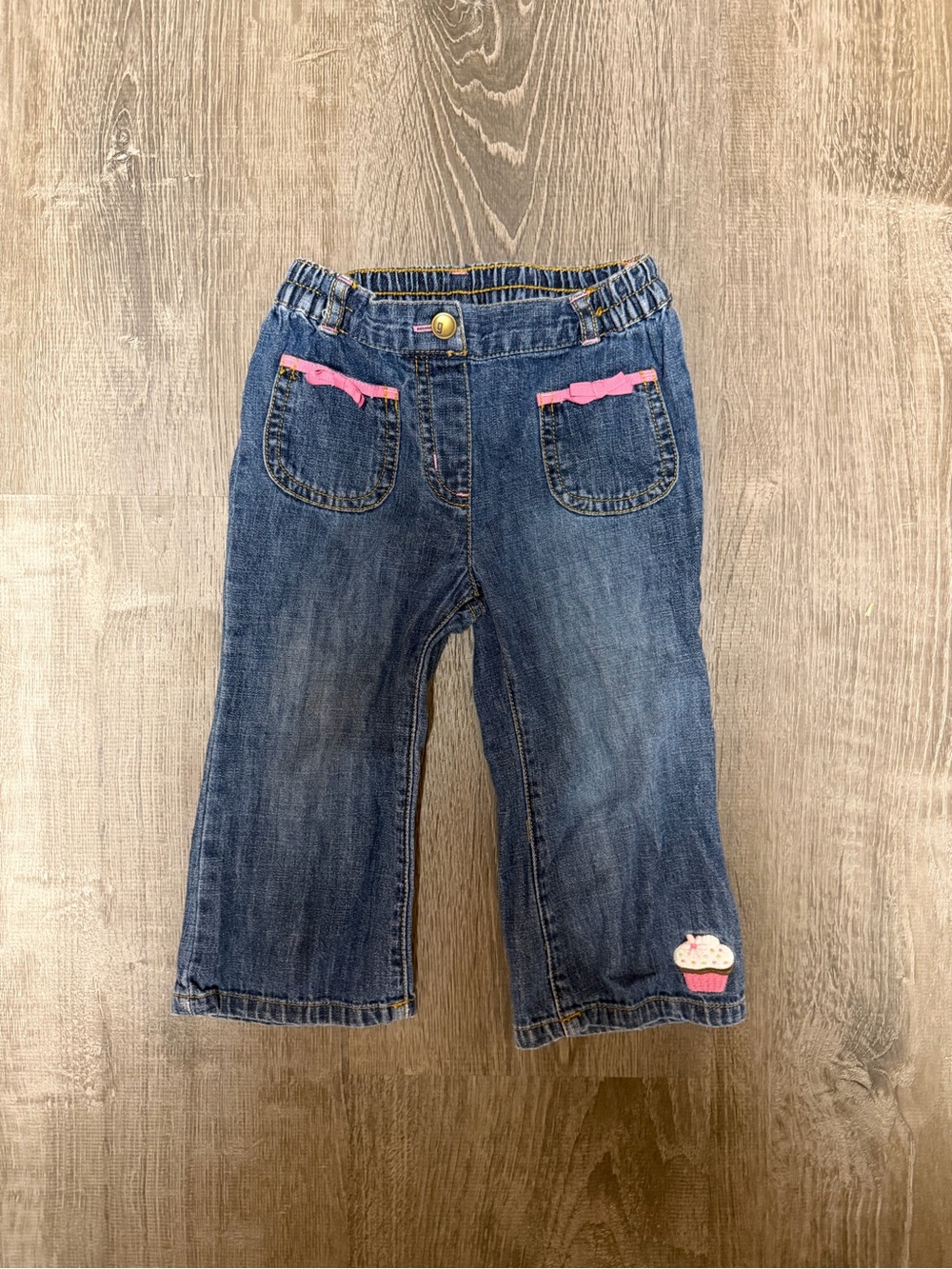 Gymboree Blue Denim Jeans with Pink Accents